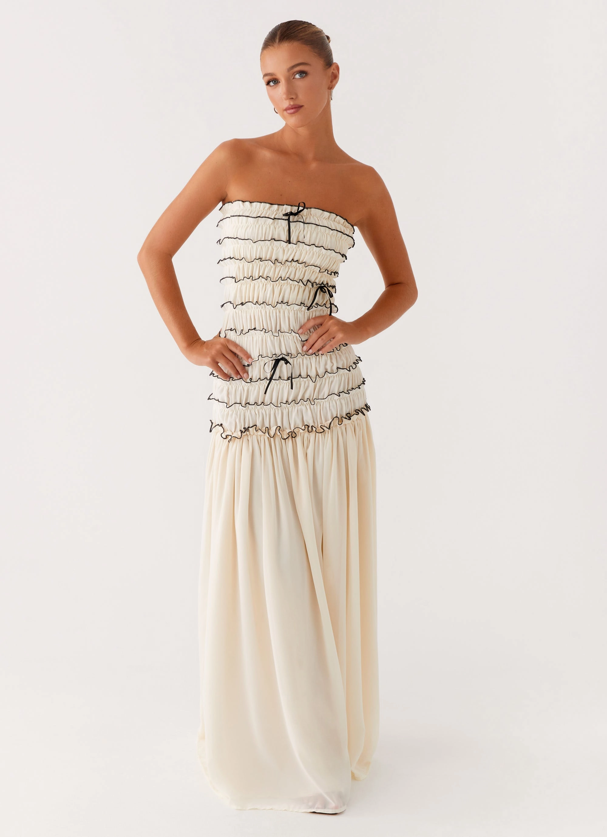 Zariah Maxi Dress - Ivory Chic and Cozy Comfortable and Chic