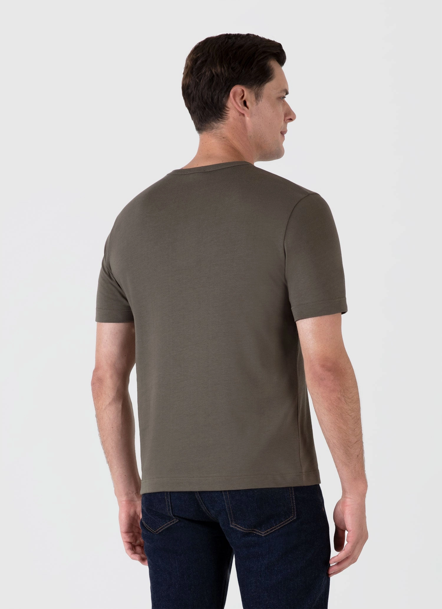 Men's Single Jersey T-shirt in Khaki Chill Design
