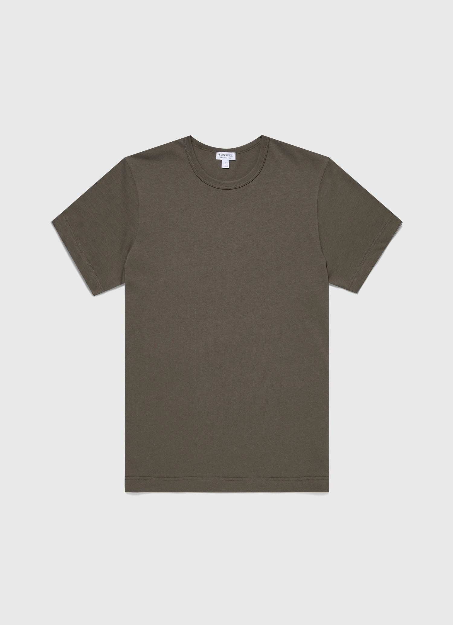 Travel Style Trend dry cleanable Men's Single Jersey T-shirt in Khaki