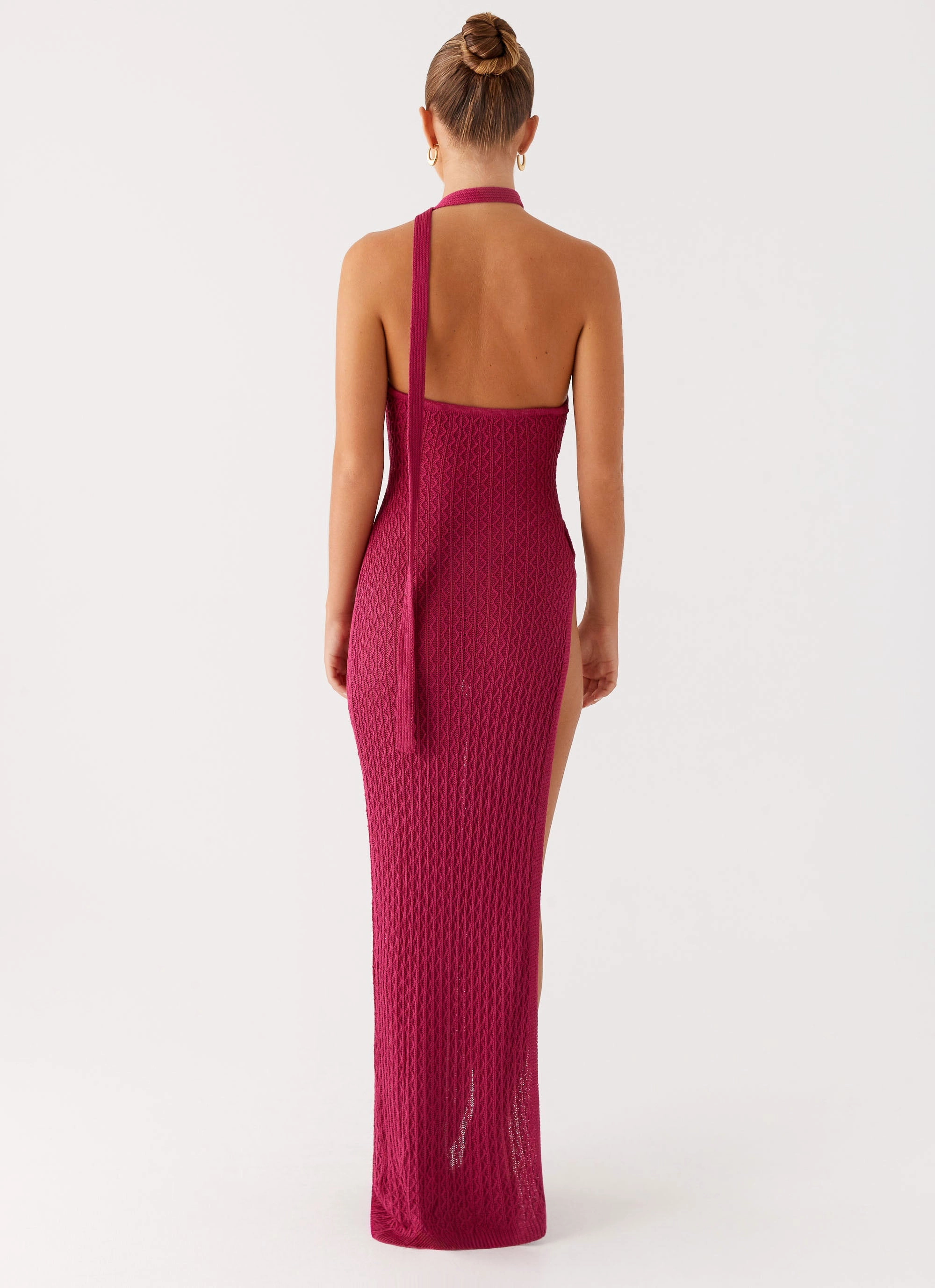 Carryn Knit Maxi Dress - Hot Pink Upgrade-Option