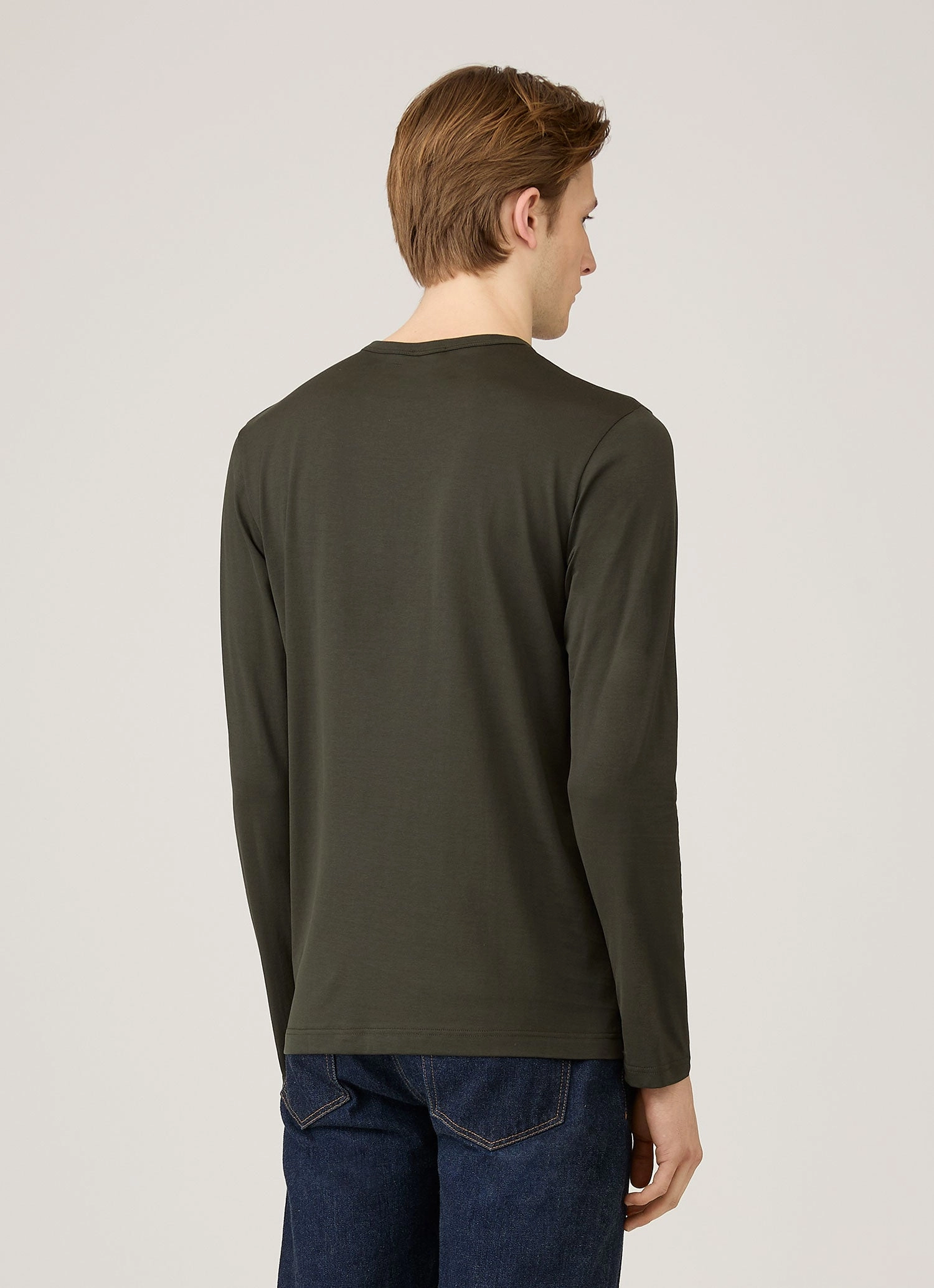 Men's masculinity Men's Long Sleeve Classic T-shirt in Dark Green