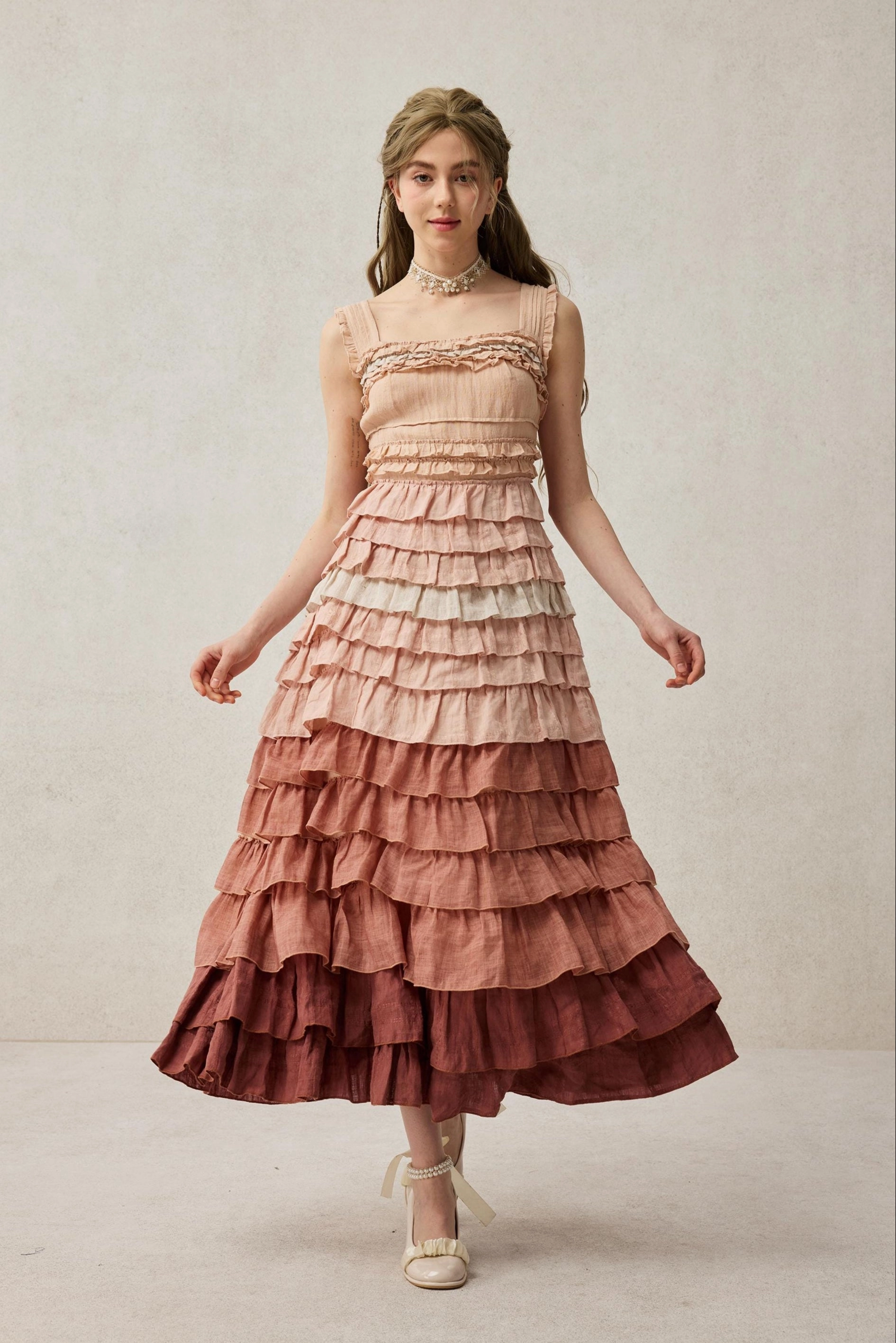 Teflon Finish Petals 22 | Dreamy gradient Linen Dress