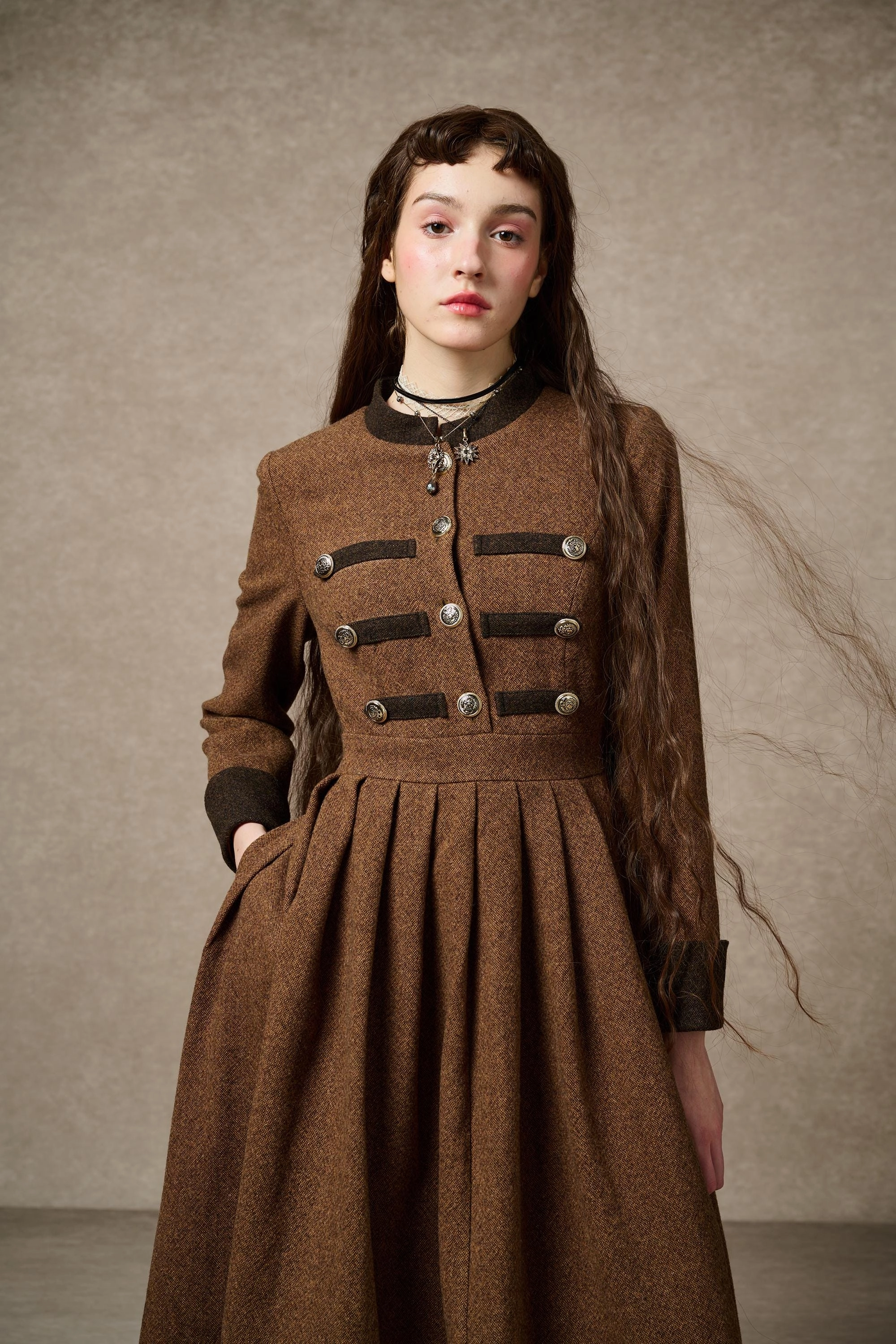 Wind Resistant Willow 27 | green wool dress