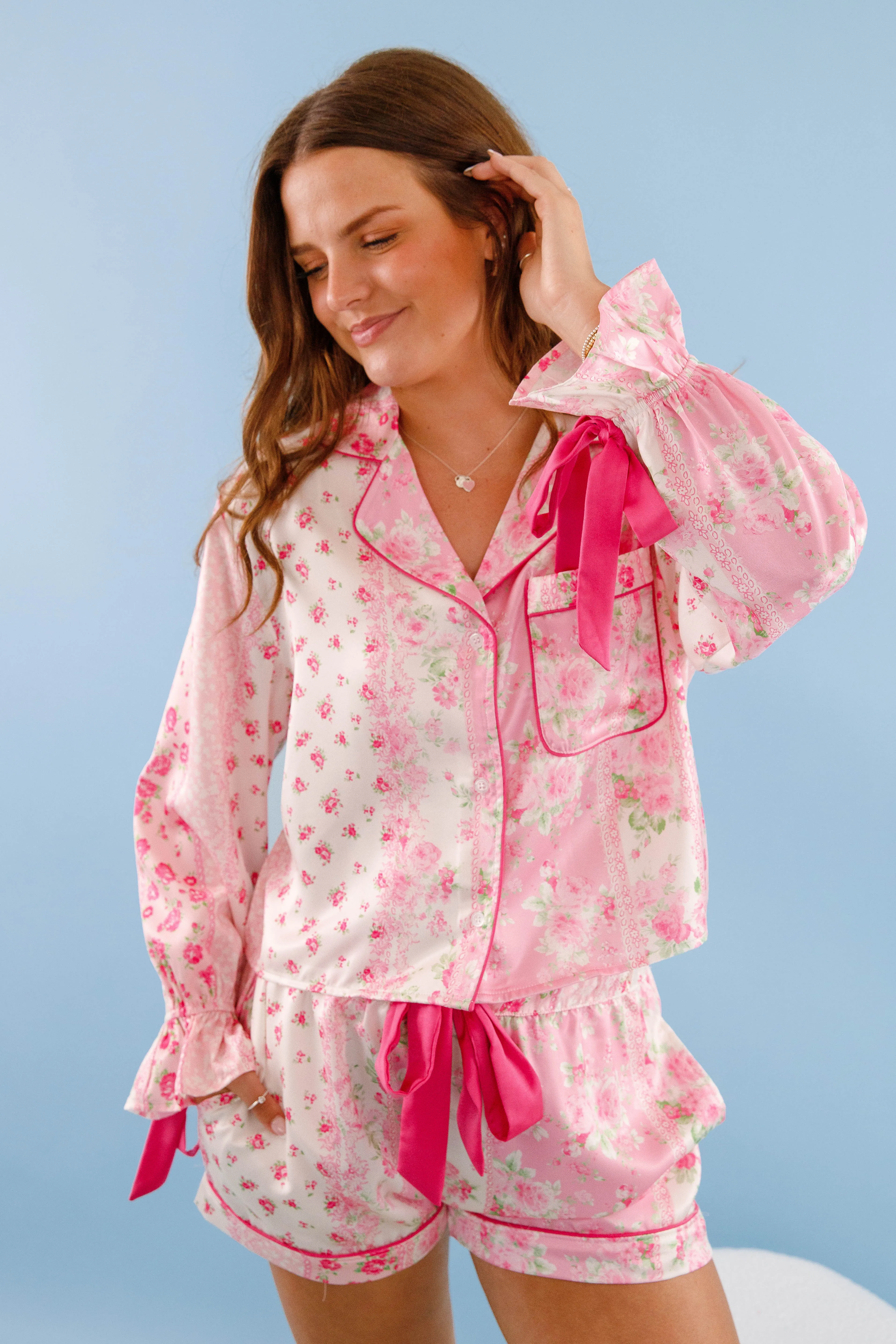 BreathableMoistureBarrier Summer Sweater Rose Garden Dreaming Pajama Top