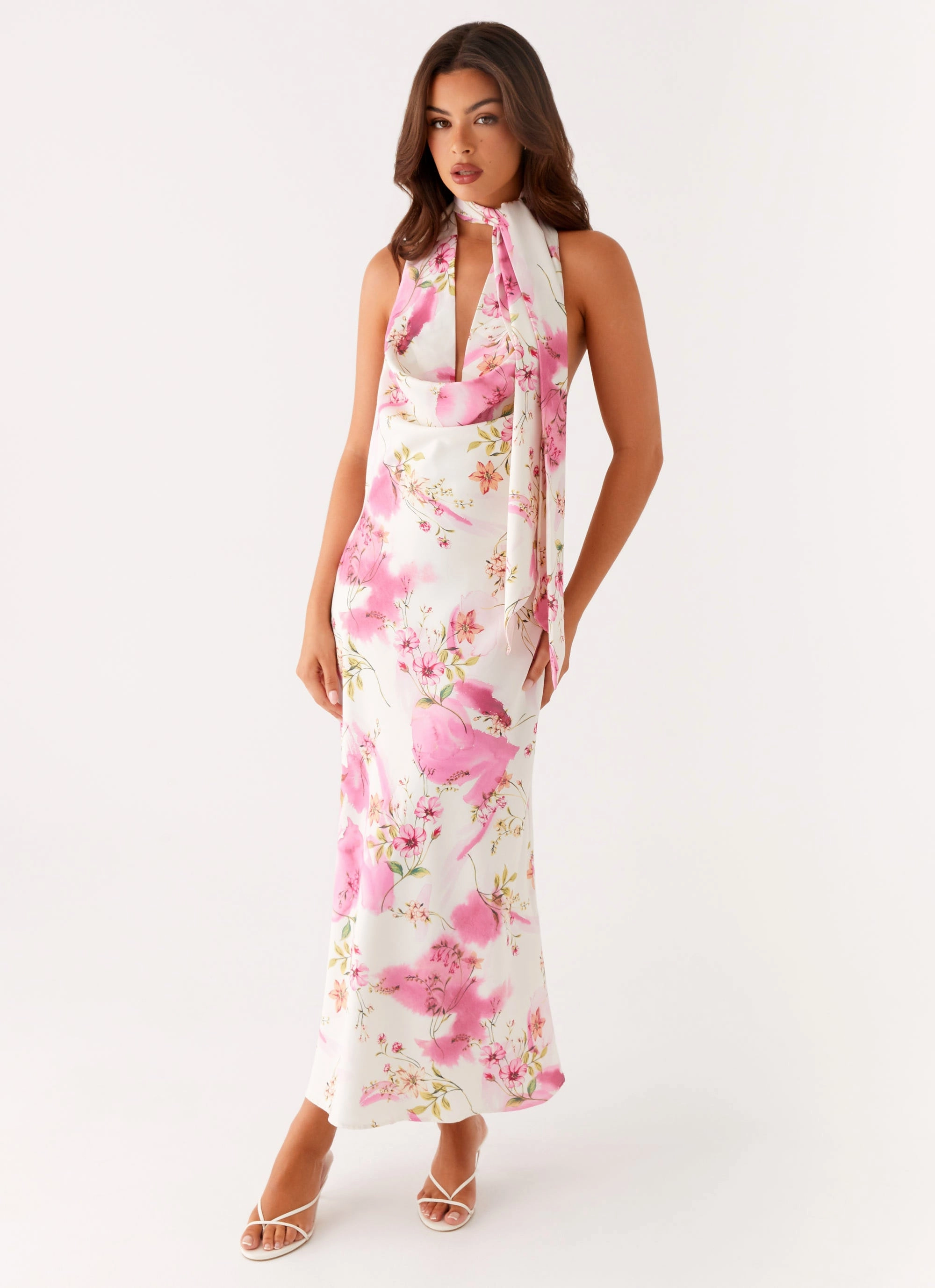 Jensen Midi Dress - Ivory Floral Print Wardrobe-Staple Daily Option