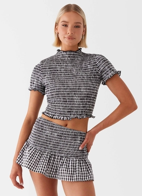 Cooling Performance Material Sweetest Pie T-Shirt - Black Gingham Sweetest Pie T-Shirt - Black Gingham Comfortable Wear Reflective Trims
