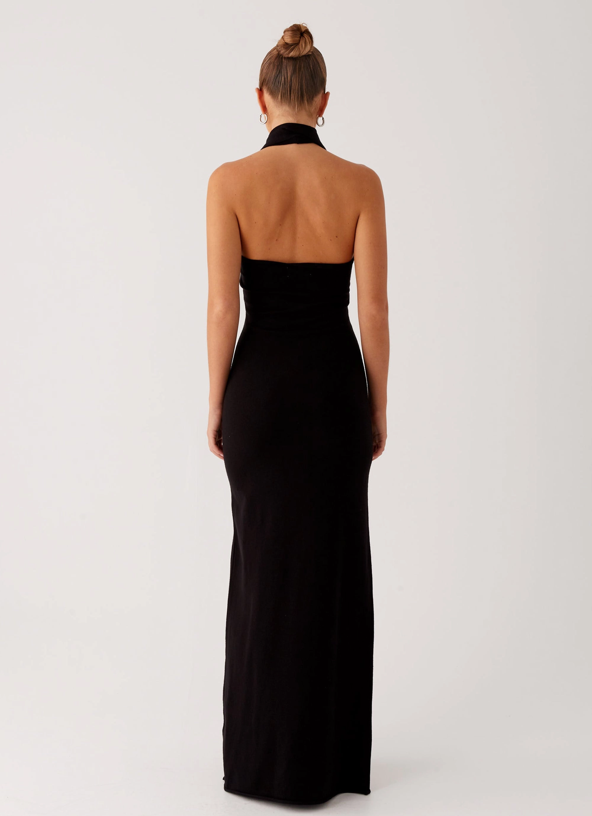 Hot Now Eddie Knit Maxi Dress - Black