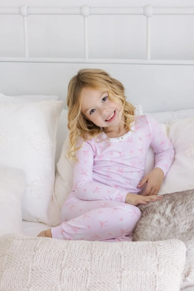 COQUETTE BOWS LONG SLEEVE PJS