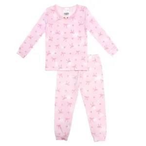 COQUETTE BOWS LONG SLEEVE PJS