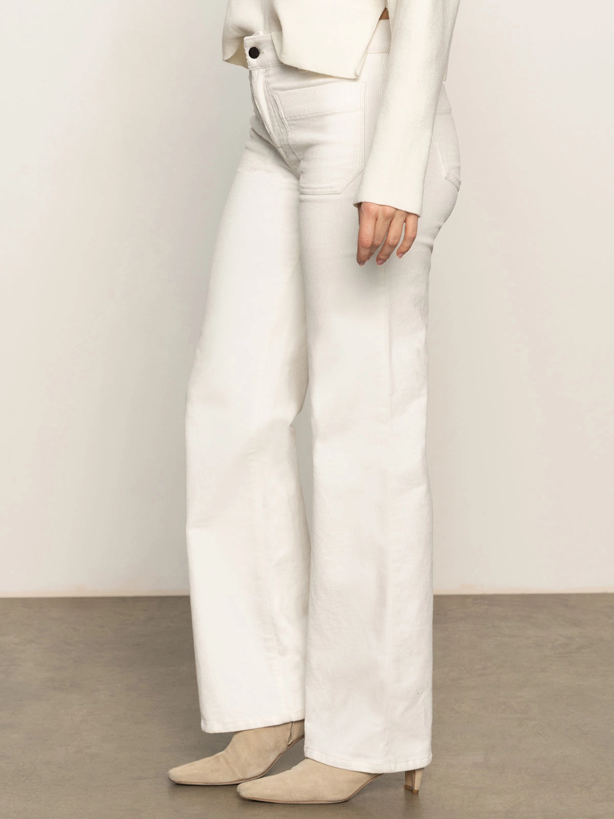 Corduroy Marine Pant Chalk No Gap Waistband