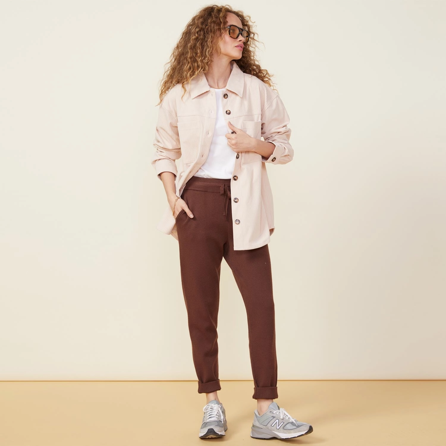 Convertible Neckline LaserCut Edges Corduroy Shacket