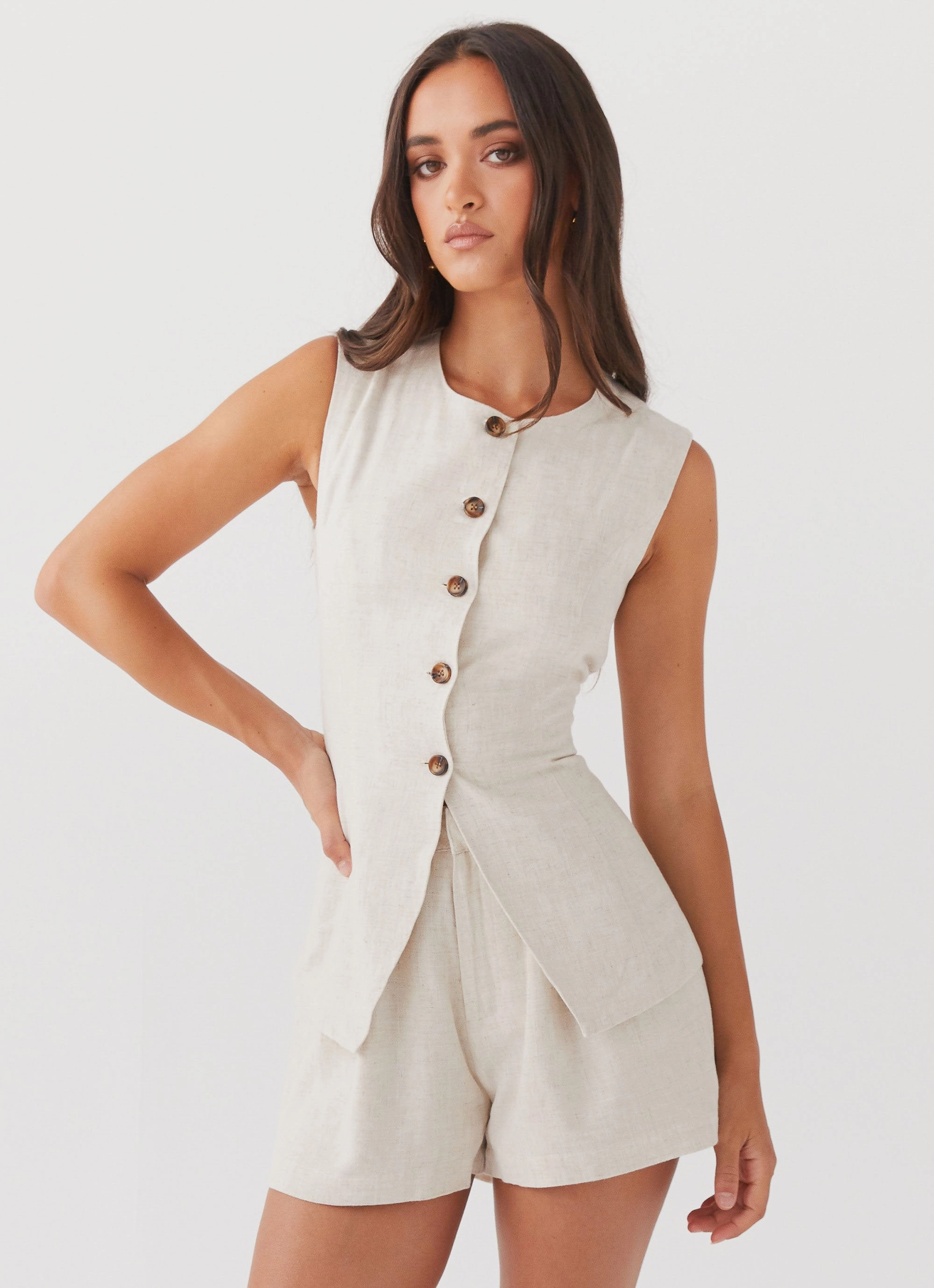 Breathable Comfort Design Reflective Trim Options Born For Bordeaux Linen Shorts - Oatmeal