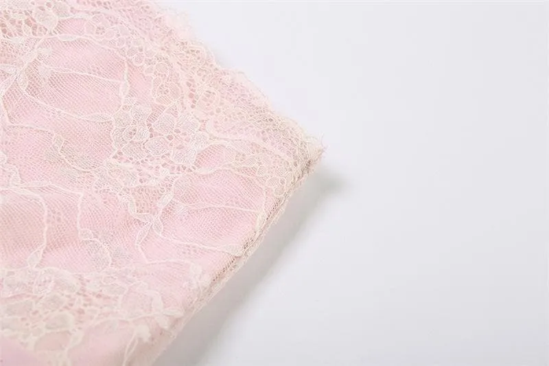 Corset lace patchwork tube ruffle low rise mini skirt set