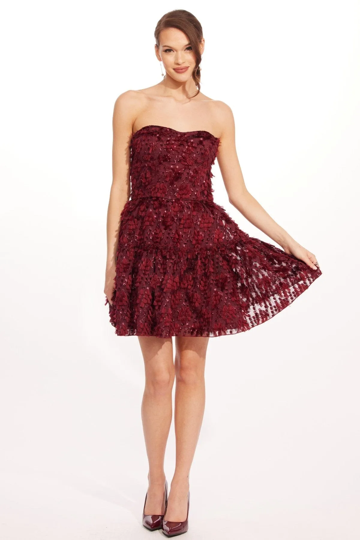 Gender Free Boxy-Style Cossette Dress ?C Sangria Fizz