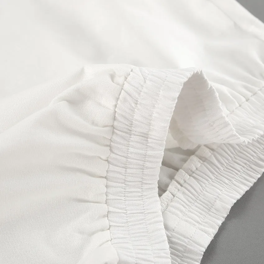 Cotton and Linen Cardigan Shorts Casual Comfortable Pajamas Two-piece Set