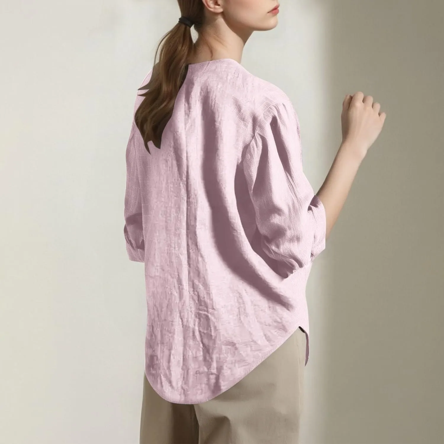 Cotton Linen Cardigan for Women Lightweight Spring Summer Blazer Sun Protection Shirts Long Sleeve Open Front Cover Up
