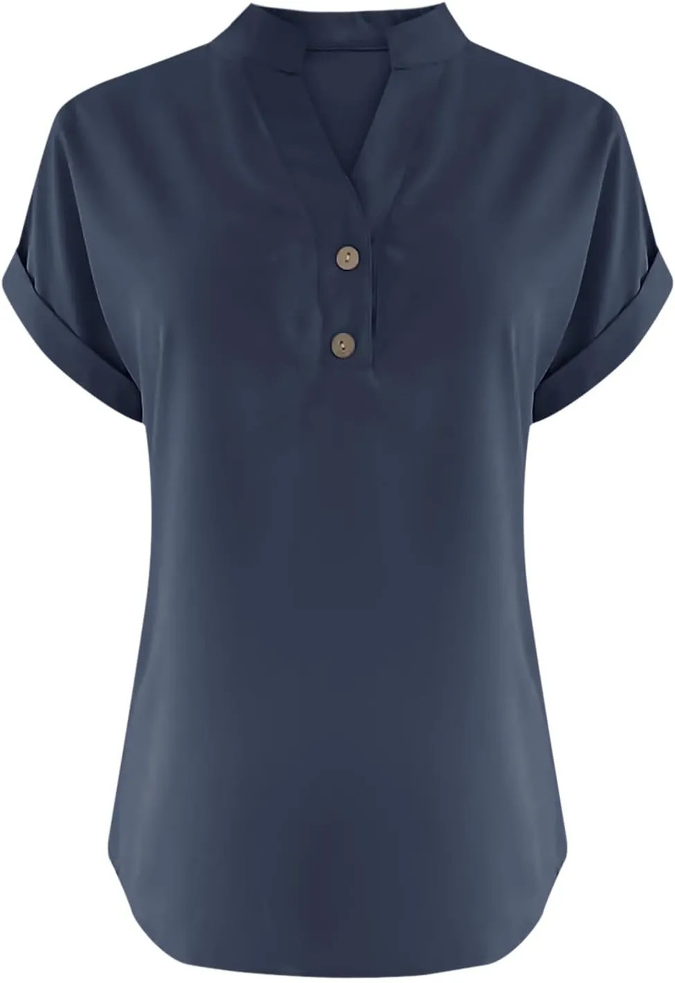 Cotton Linen Shirt for Women 2025 Trendy Short Sleeve Summer Blouse Button Down V Neck Tops Casual Vacation Tee Shirts