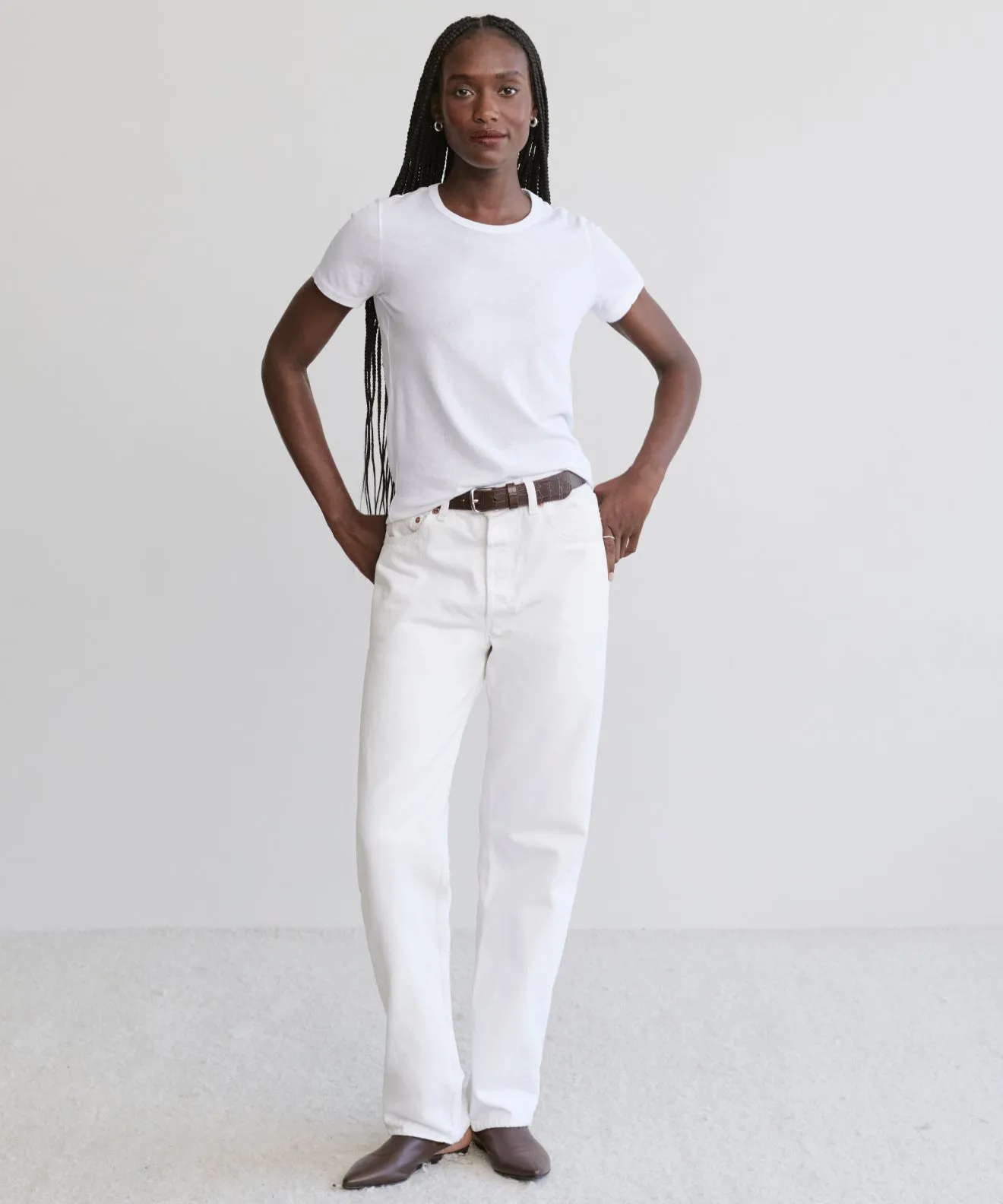 Hidden Zipper Pocket Cotton Slim Tee