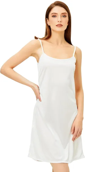 Coucoland Full Slip for Women - Adjustable Spaghetti Strap Cami Nightgown Womens Sleepwear Chemise