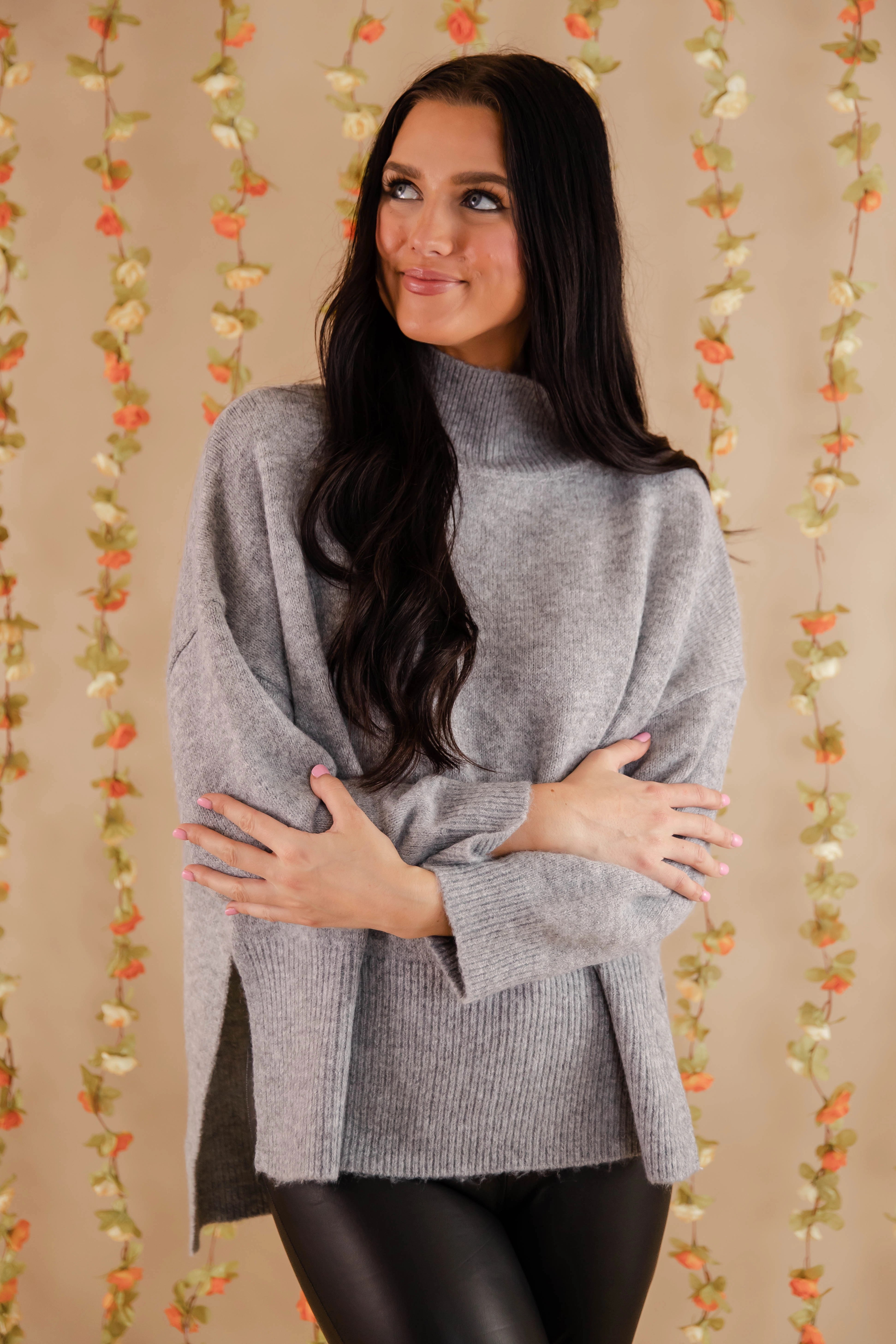 Cozy Activities Sweater-Grey SeamlessSidePanels