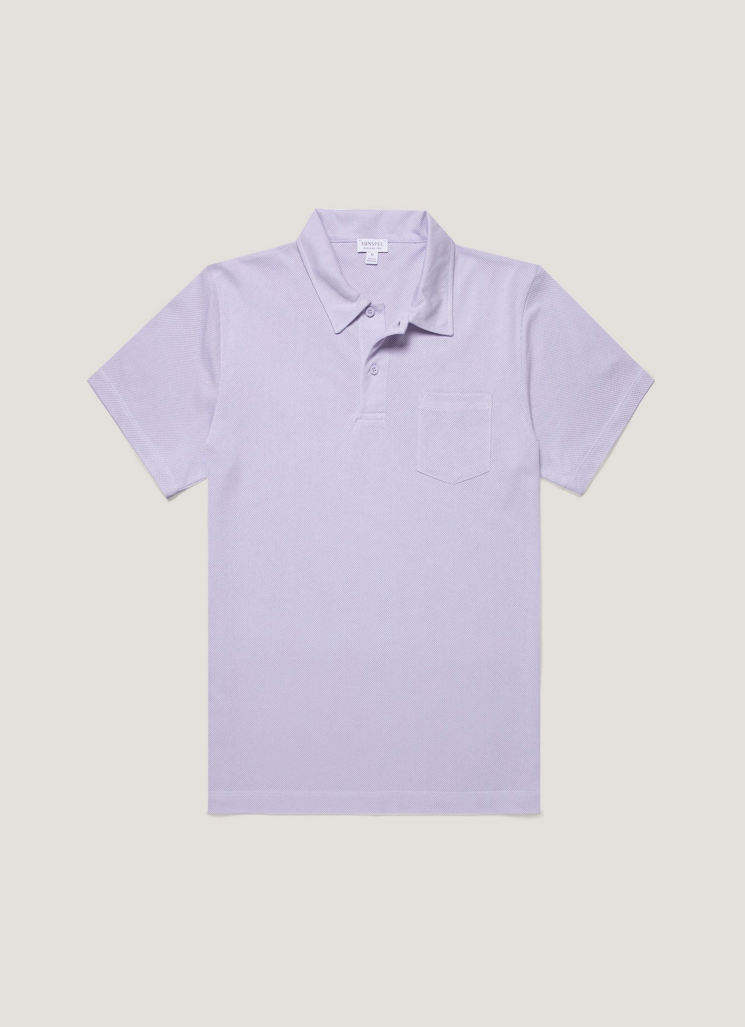 Men's Riviera Polo Shirt in Pale Lilac UV-Resistant Casual piece
