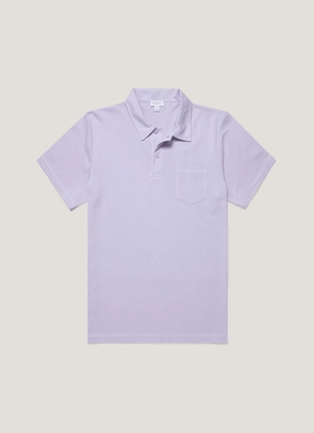Cozy Comfort Men's Riviera Polo Shirt in Pale Lilac Men's Riviera Polo Shirt in Pale Lilac UV-Resistant Casual piece