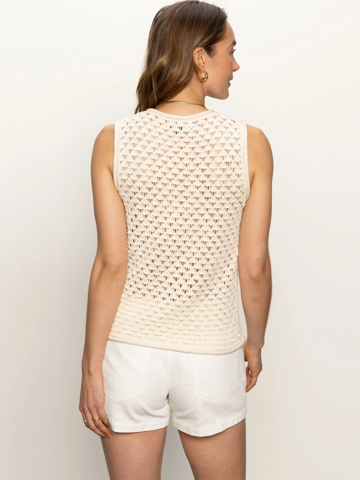 Crochet Shell Sweater Eco Natural Seasonal Comfort Simple Wear