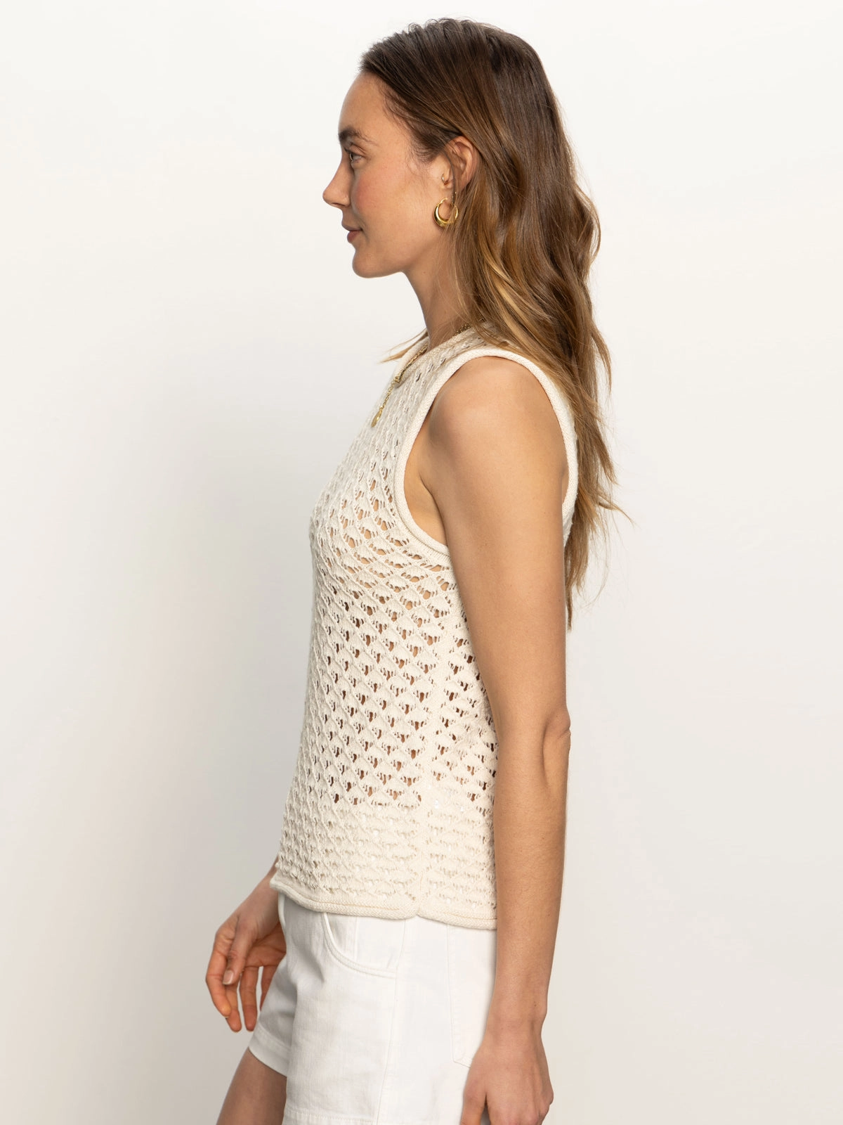 Crochet Shell Sweater Eco Natural Street Warmth
