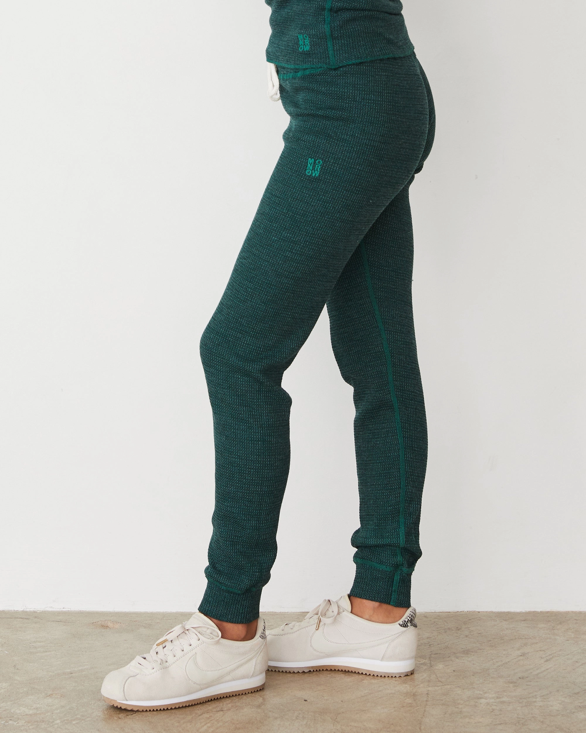 Slim Stretch Cozy Heather Thermal Cuff Sweat