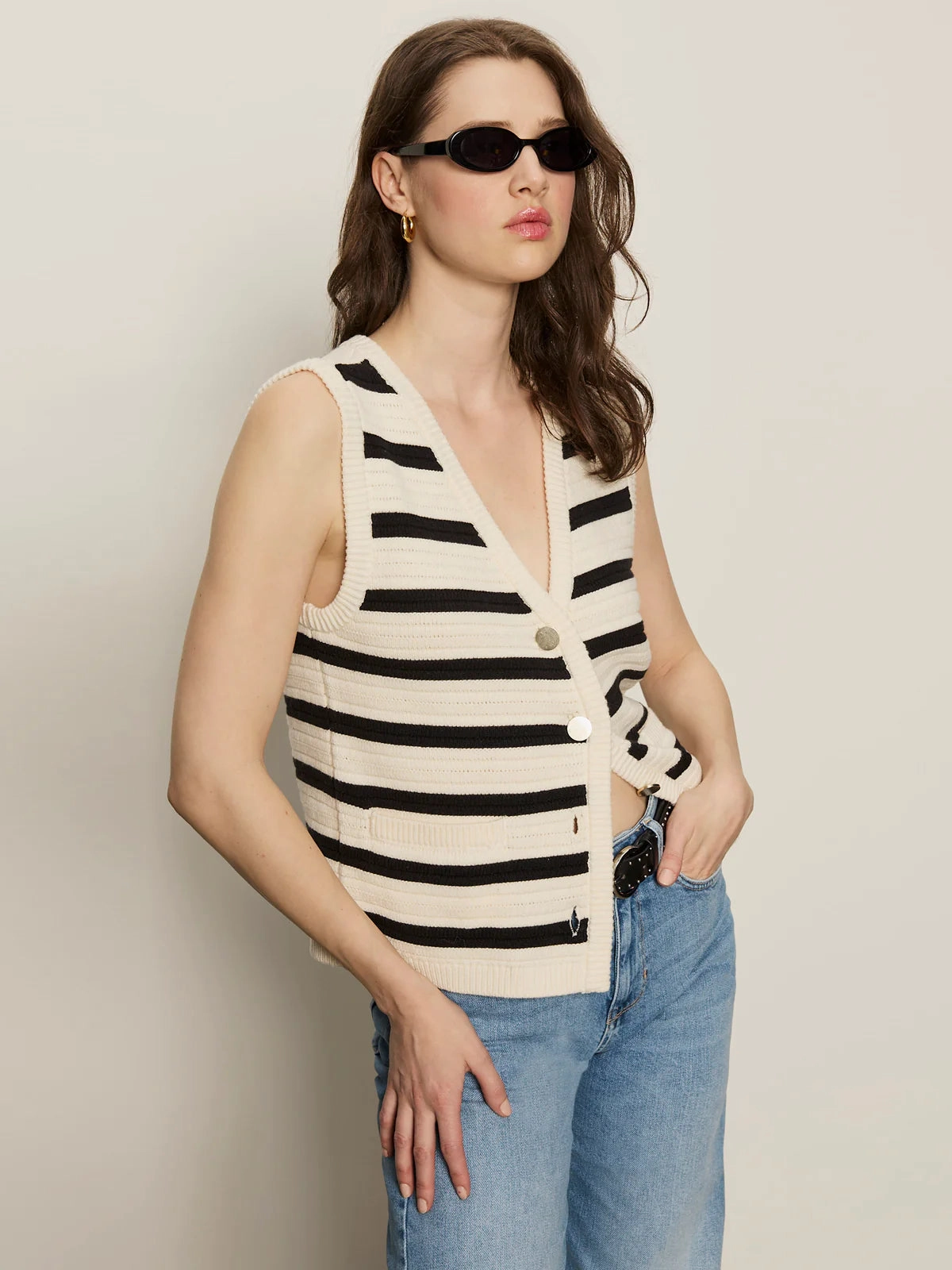 Winter Fashion Soft Material Sanctuary Sleeveless Textured Sweater Vest