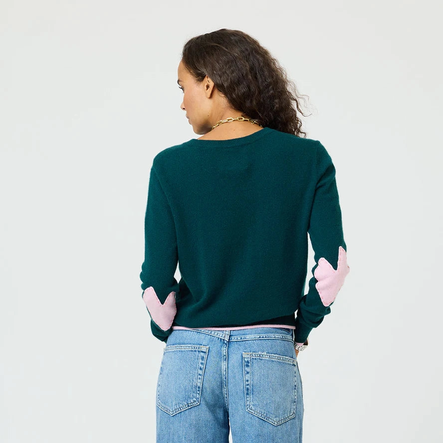 Kerri Rosenthal Patchwork Cashmere Sweater Multipanel Construction Cold Weather