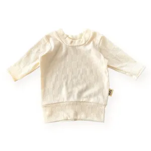 Cream Checkers Lounge Top