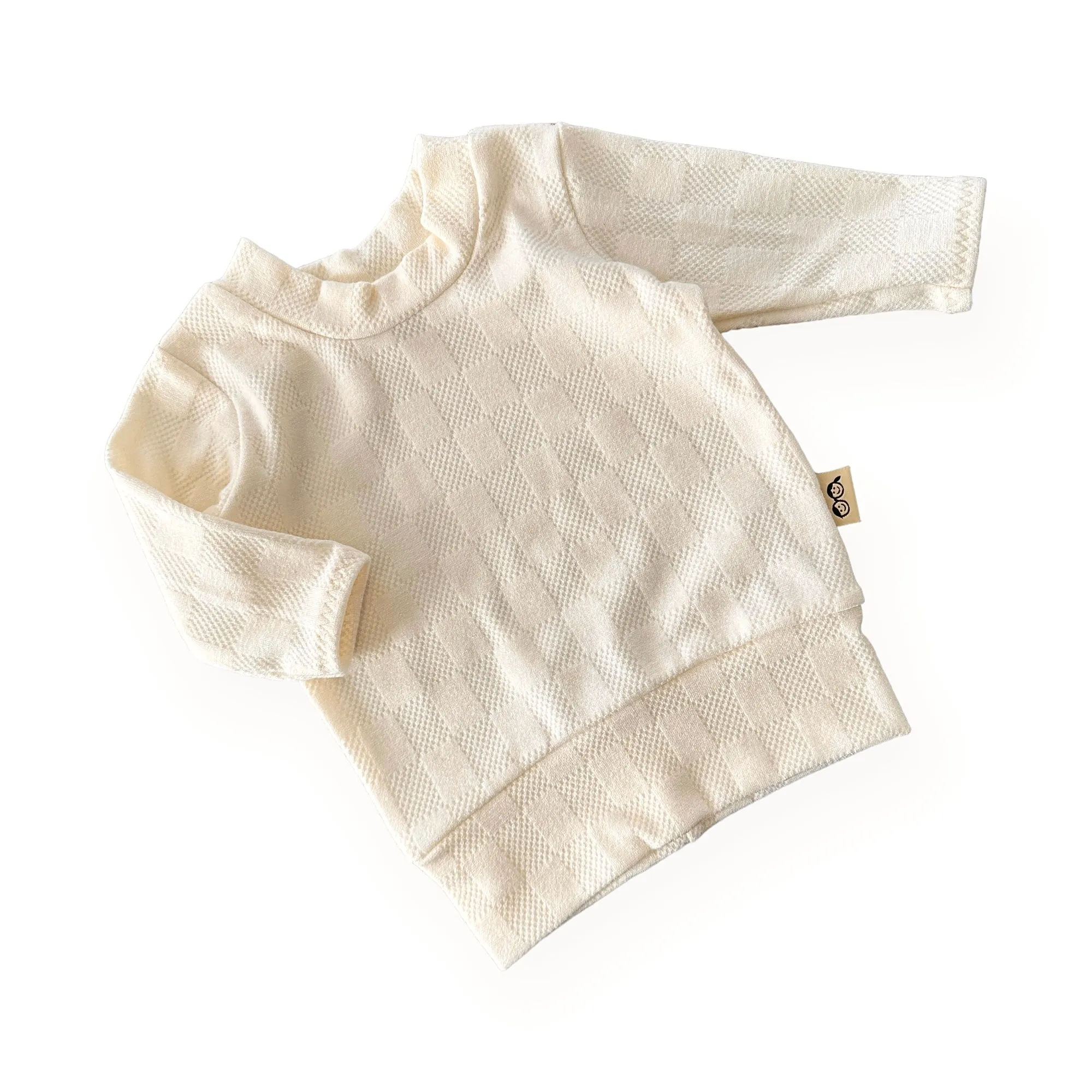 Cream Checkers Lounge Top