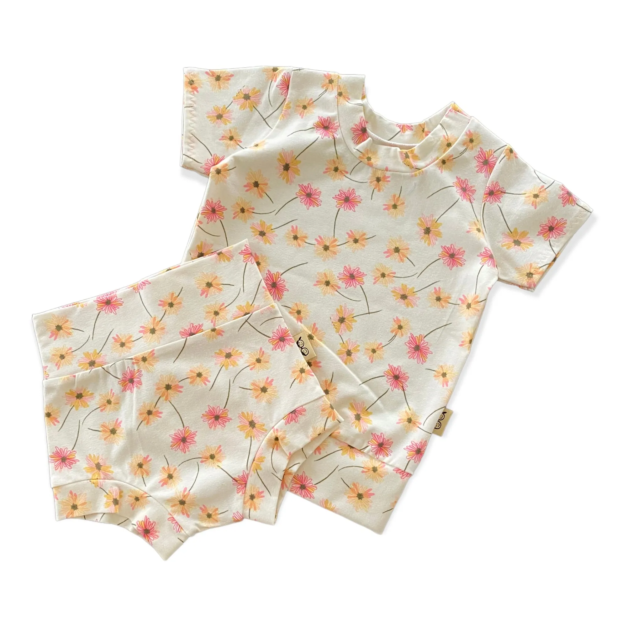 Cream Floral Summer Lounge Set