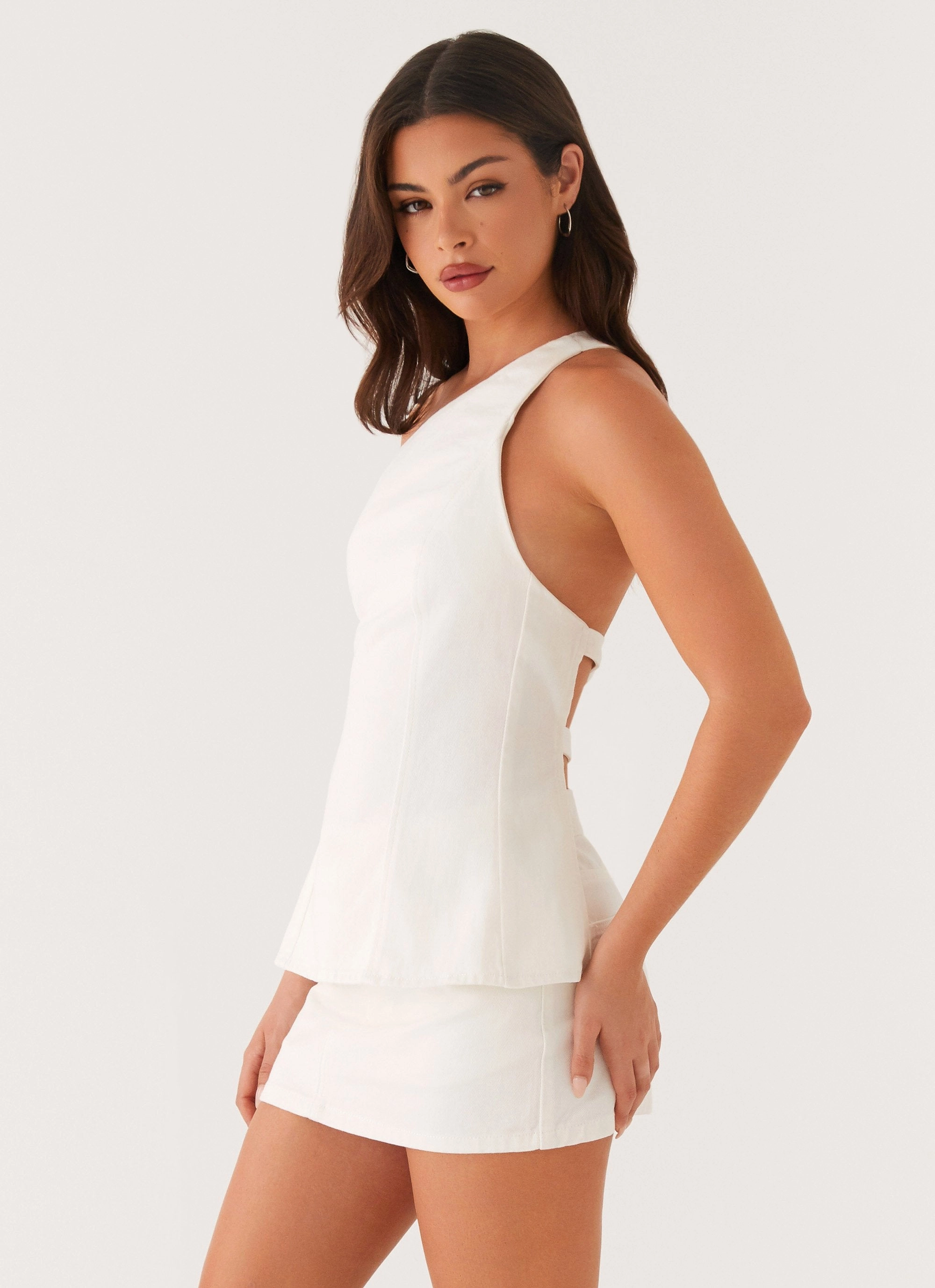 Maysa Denim Top - Ivory Basic Dress