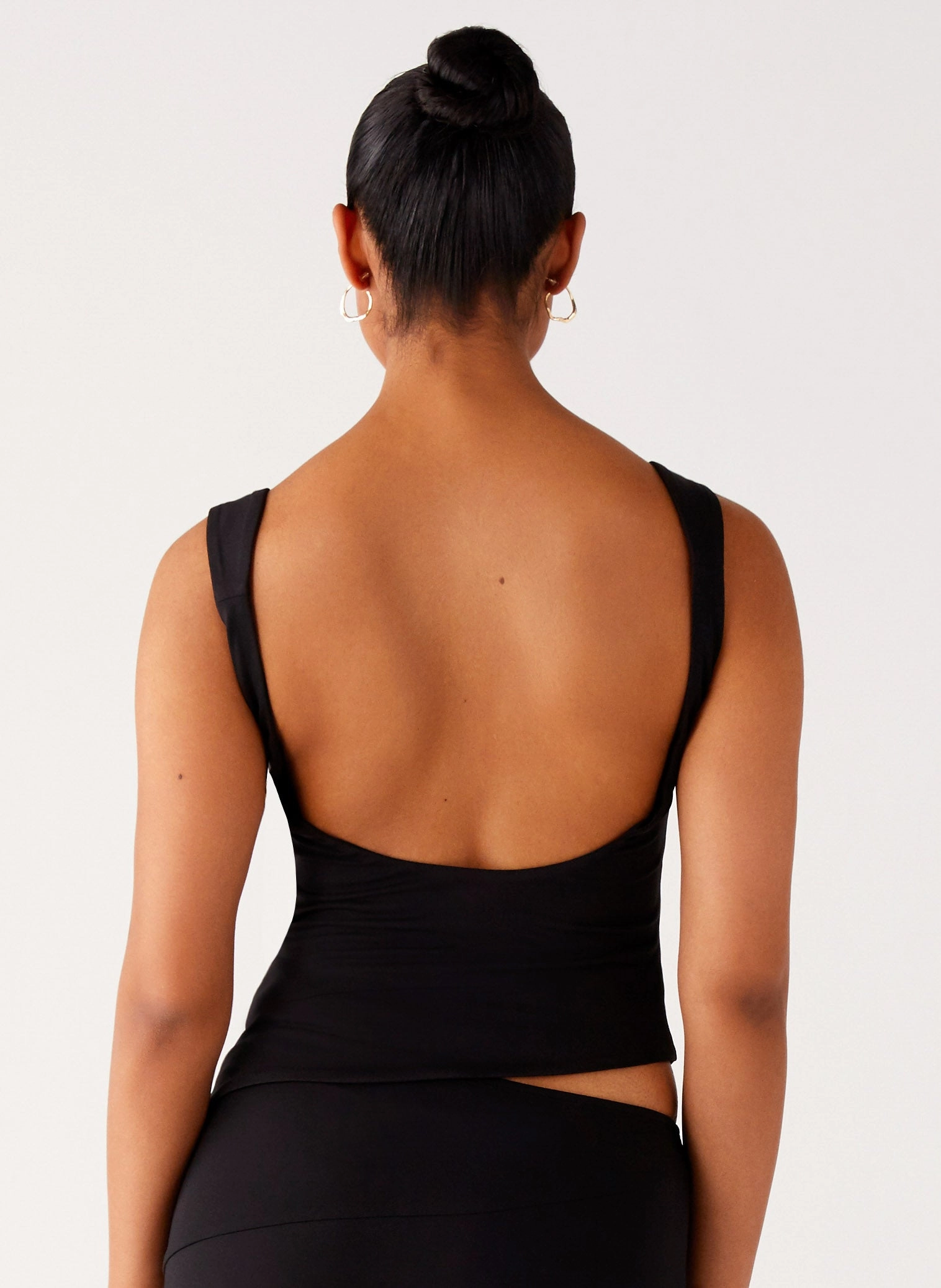 City Style Wonderlust Cowl Top - Black