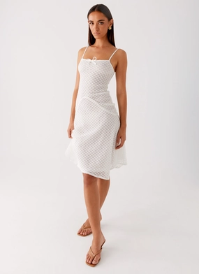 Crochet Work Tamar Midi Dress - White Tamar Midi Dress - White Delicate Lines