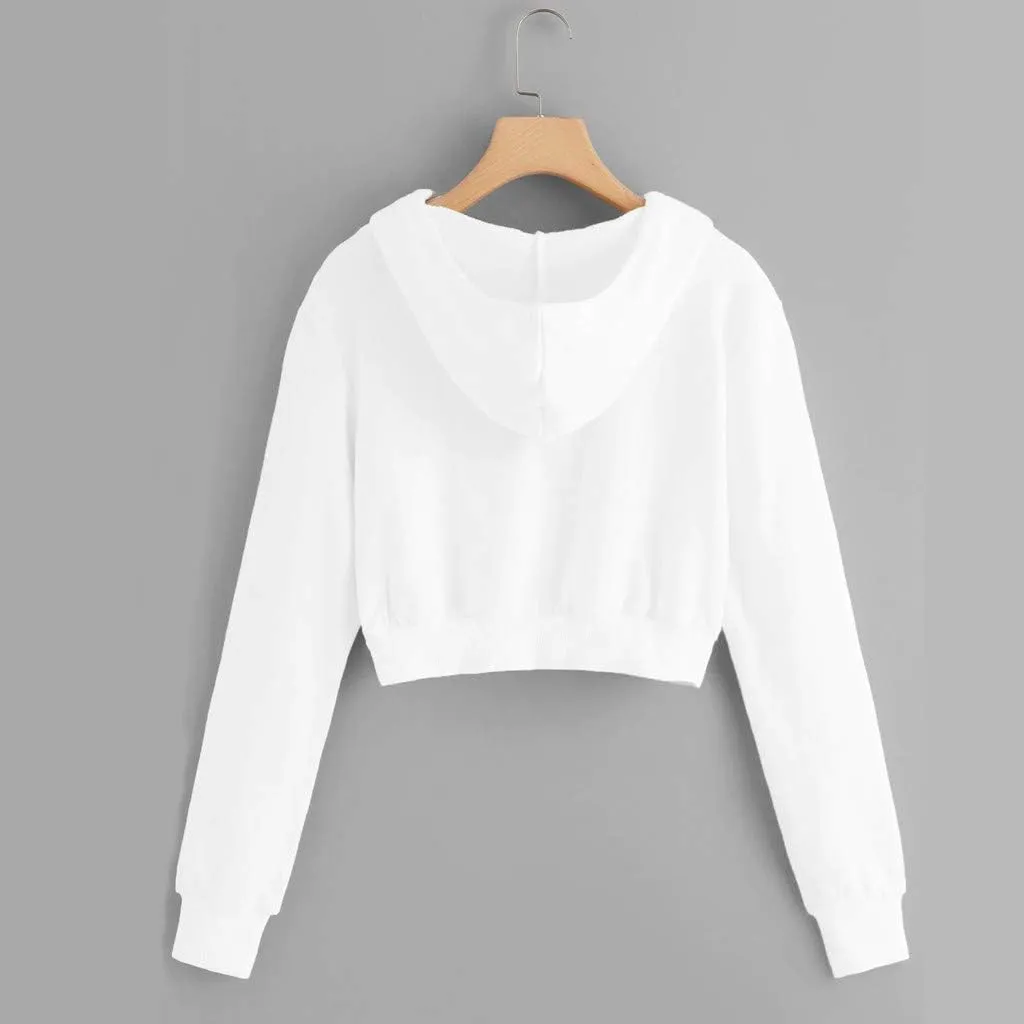 Cropped Zip Up Hoodie Women Basic Lightweight Pullover Hoodies Teen Girls Crop Top Jackets 2024 Fall Clothes