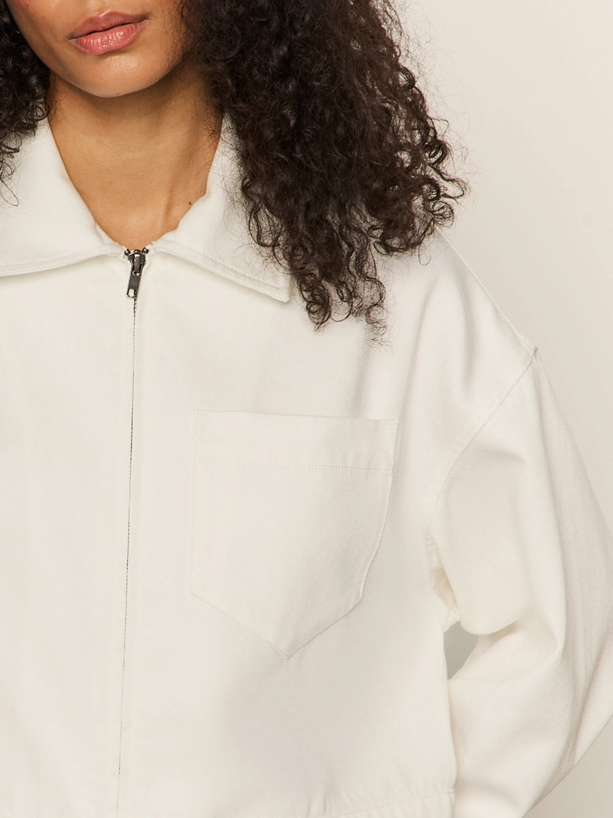 Cropped Paper Boy Jacket Bleached White Core Style