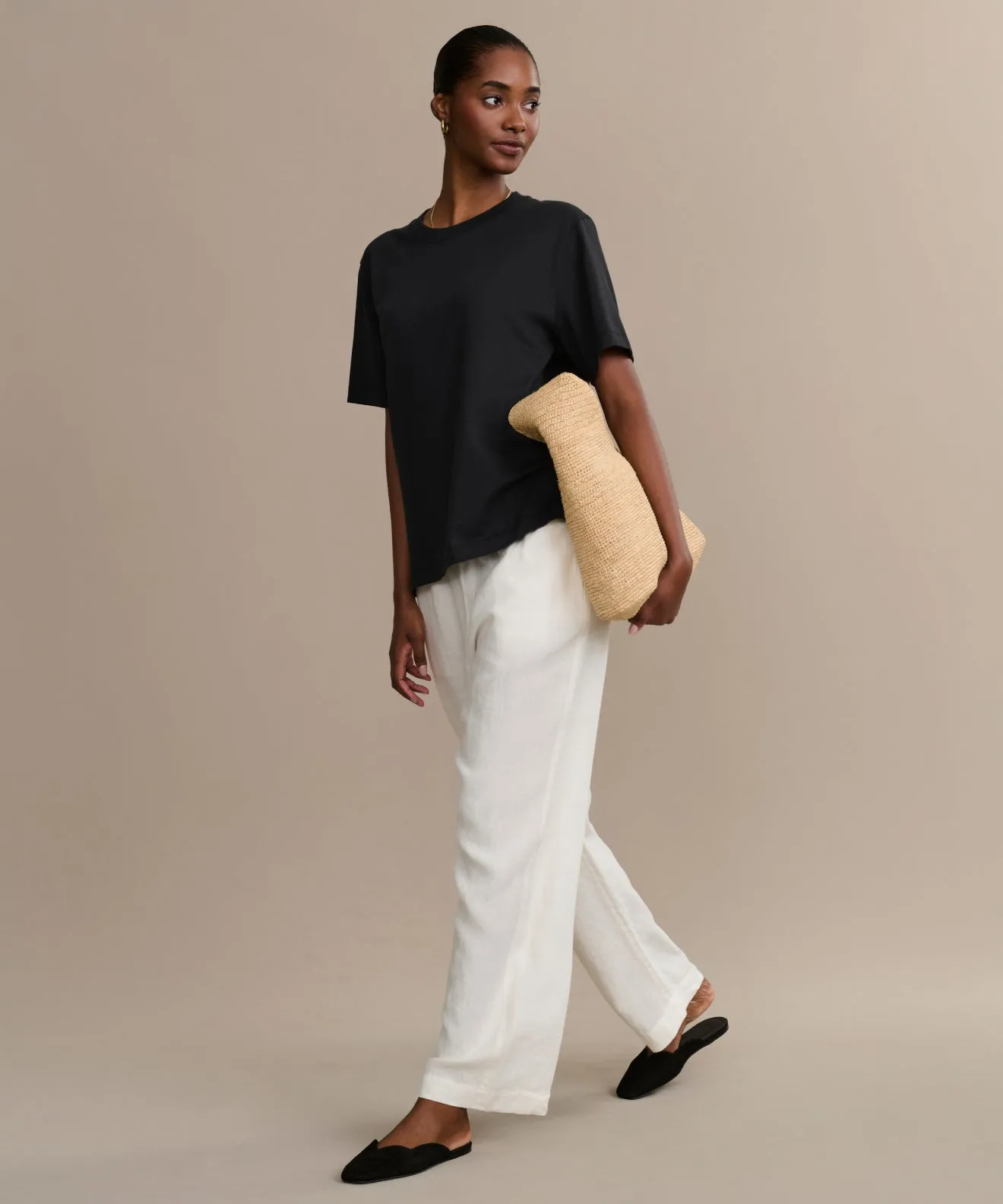 Soft Sweater Breathable Mesh Back Crosby Tee