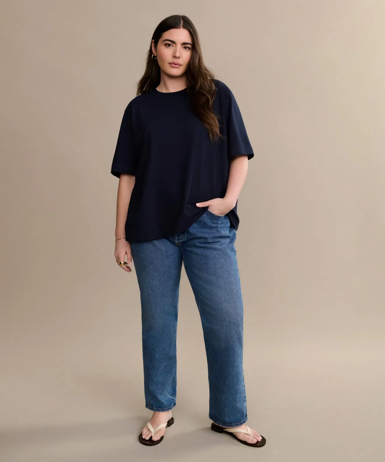 Soft Cotton Blend Zero Waste Cut Pattern Crosby Tee
