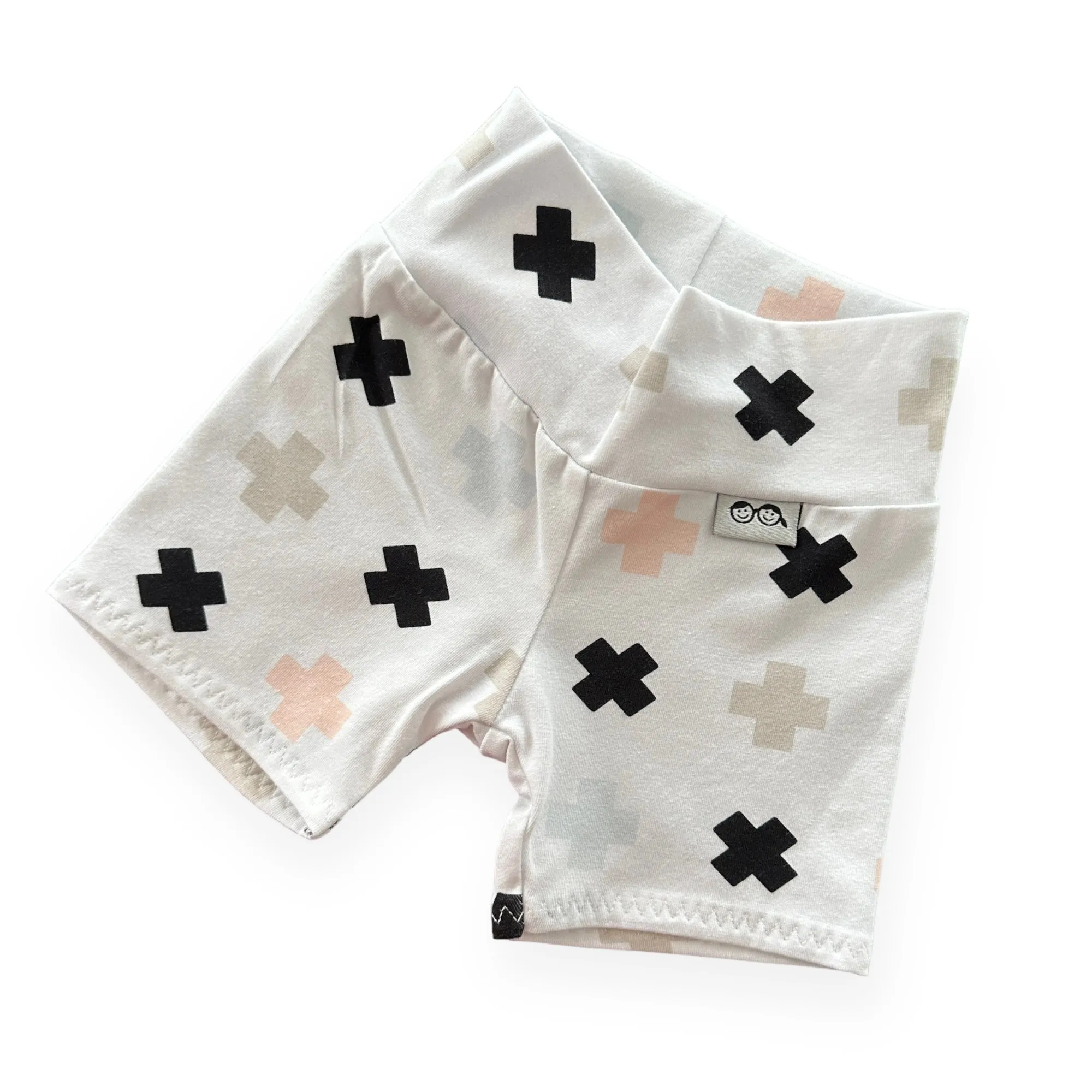 Cross Monochrome Biker Shorts