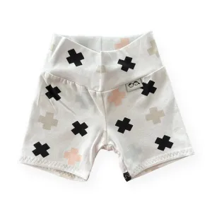 Cross Monochrome Biker Shorts