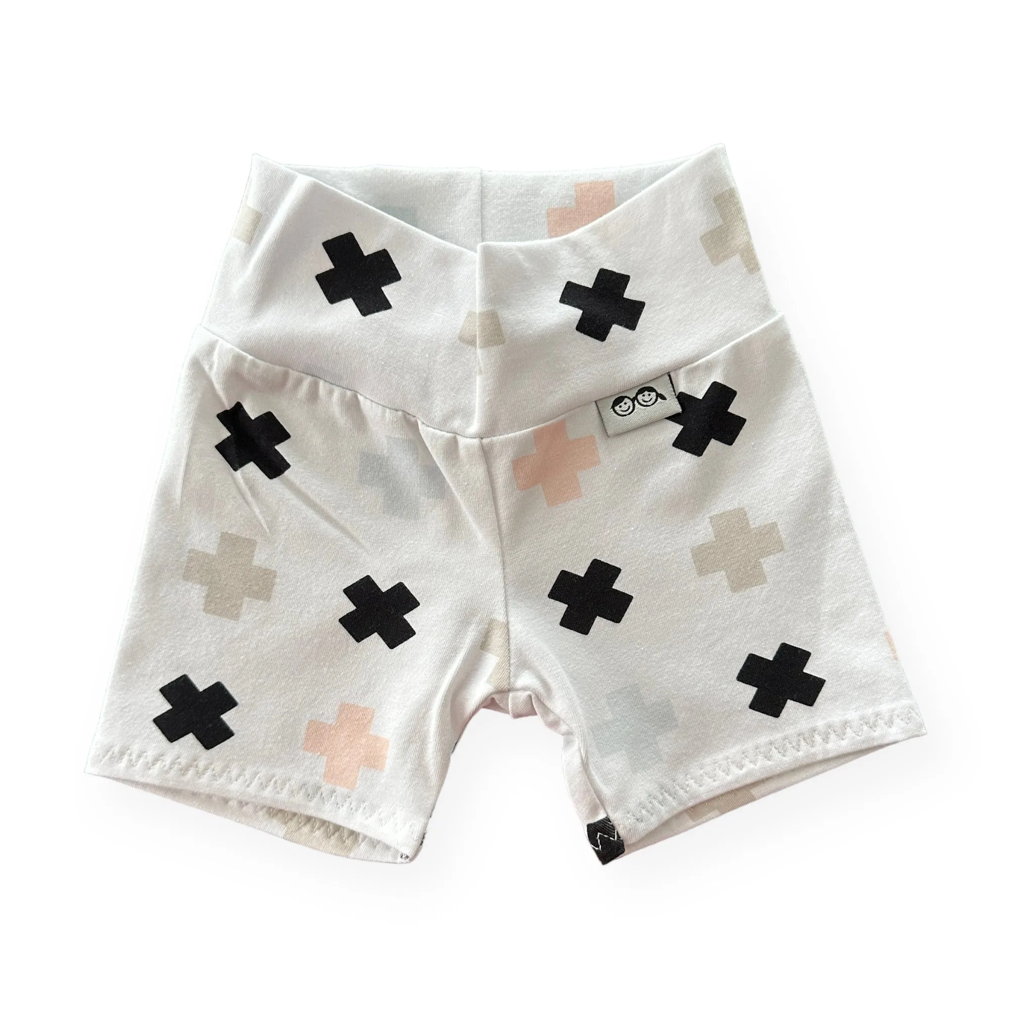 Cross Monochrome Biker Shorts