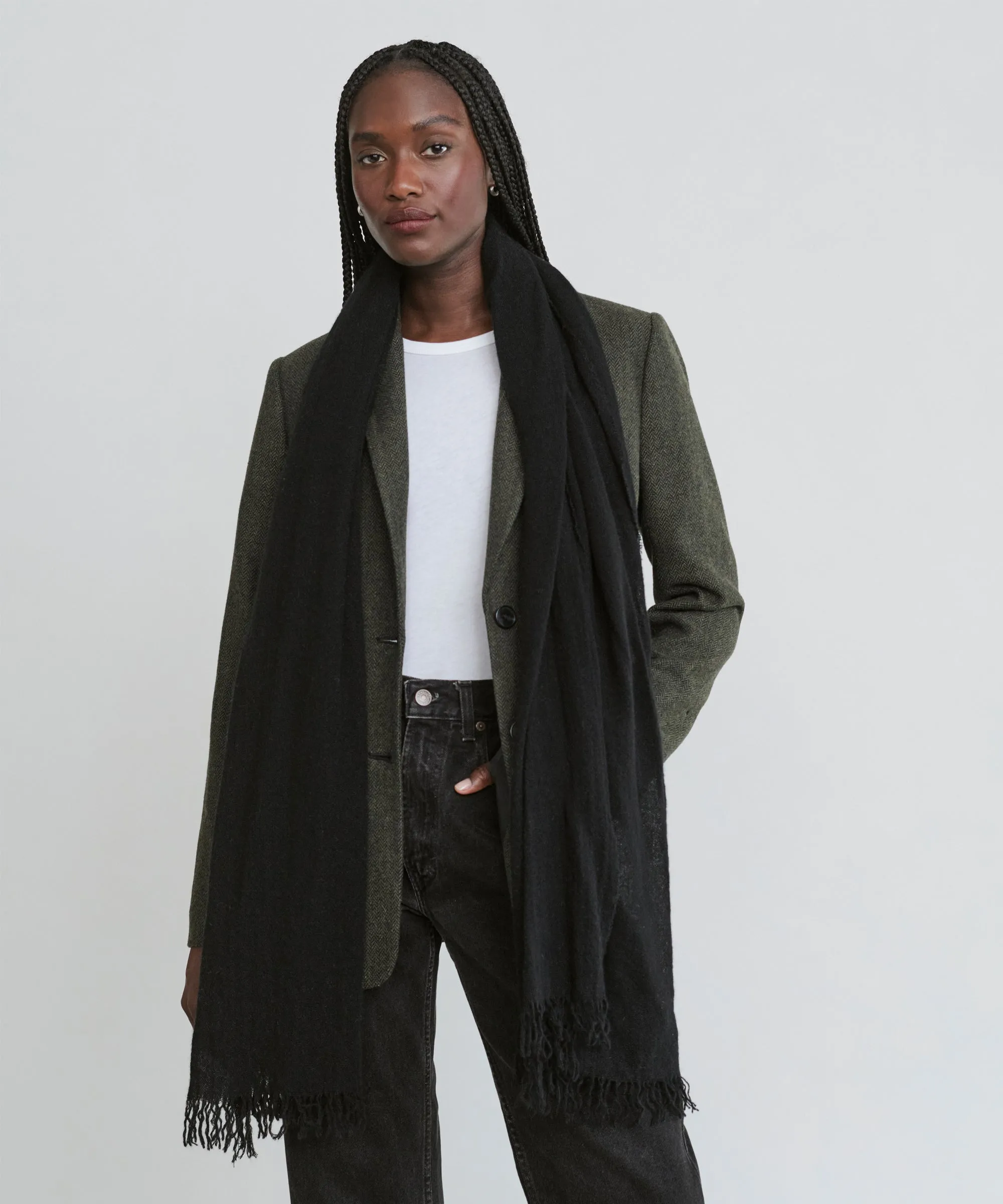 HighNeck Cashmere Shawl