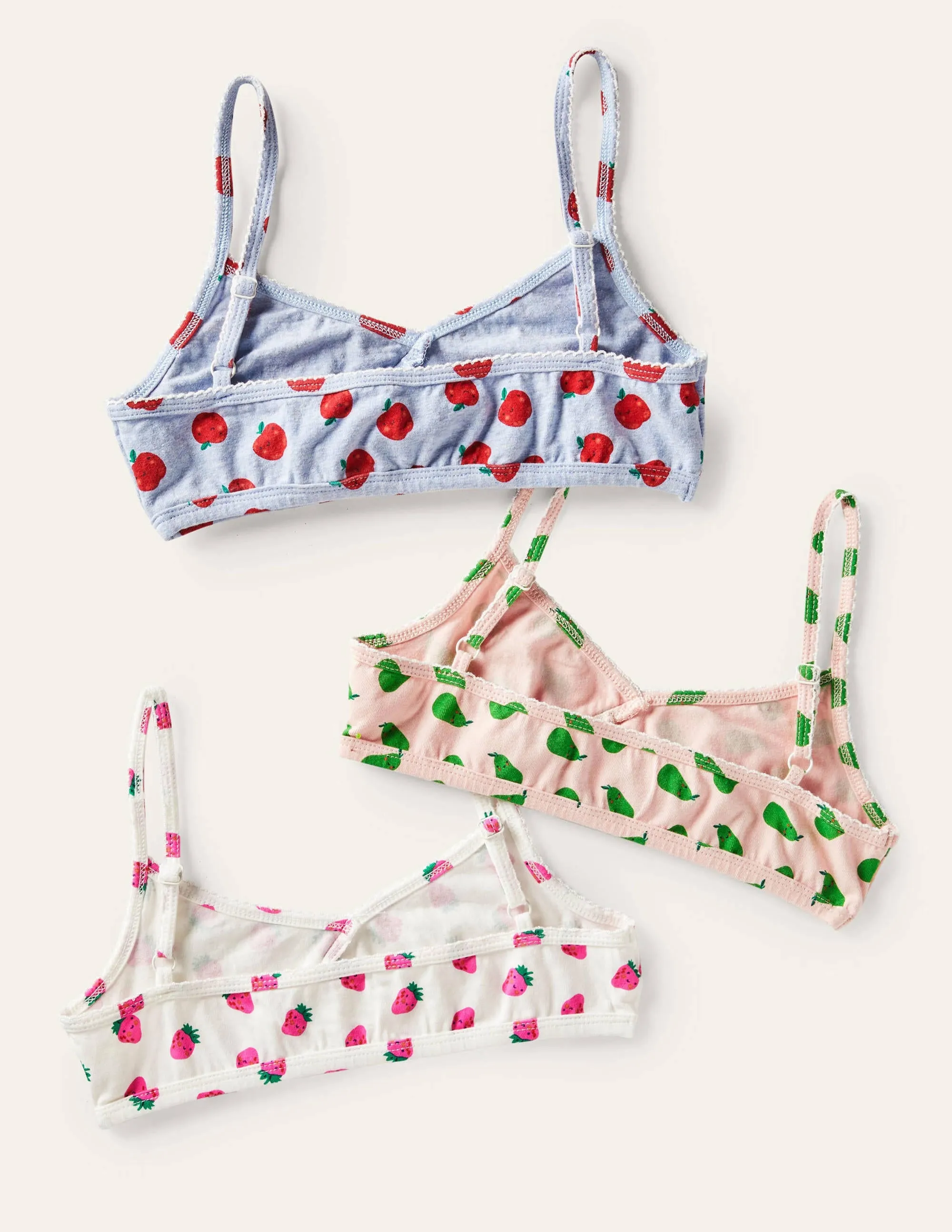 Crossover Crop Tops 3 Pack-Multi Fruit
