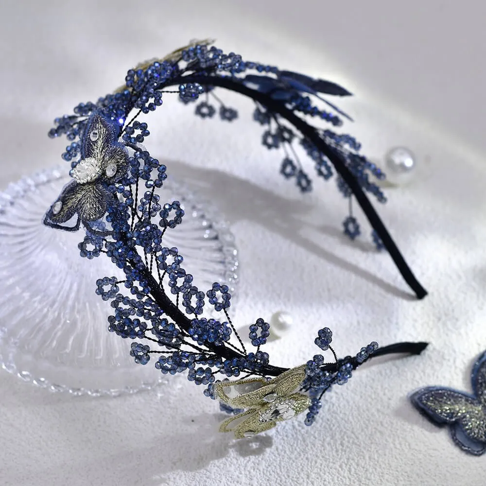 Crystal Butterfly Jeweled Headband WA208