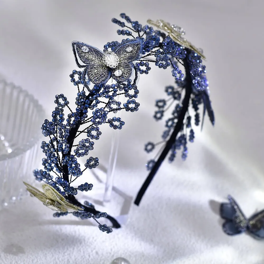 Crystal Butterfly Jeweled Headband WA208