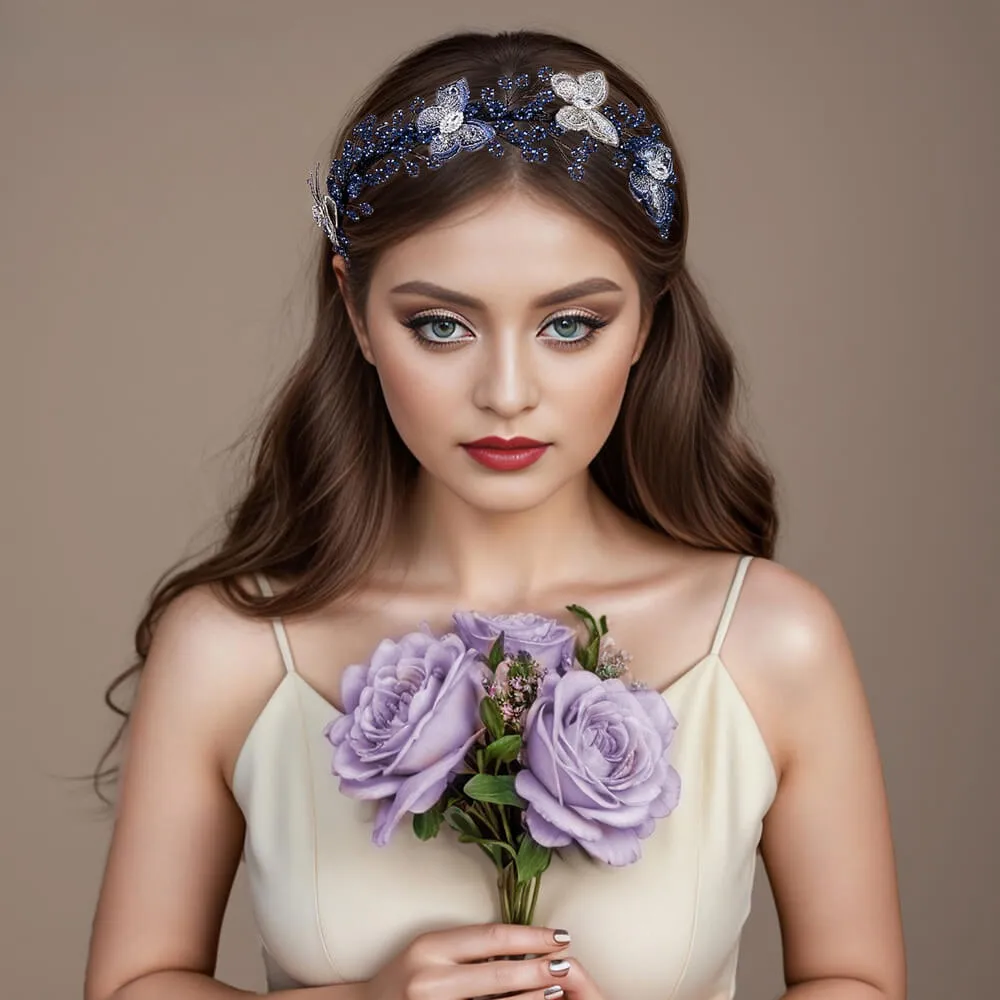 Crystal Butterfly Jeweled Headband WA208