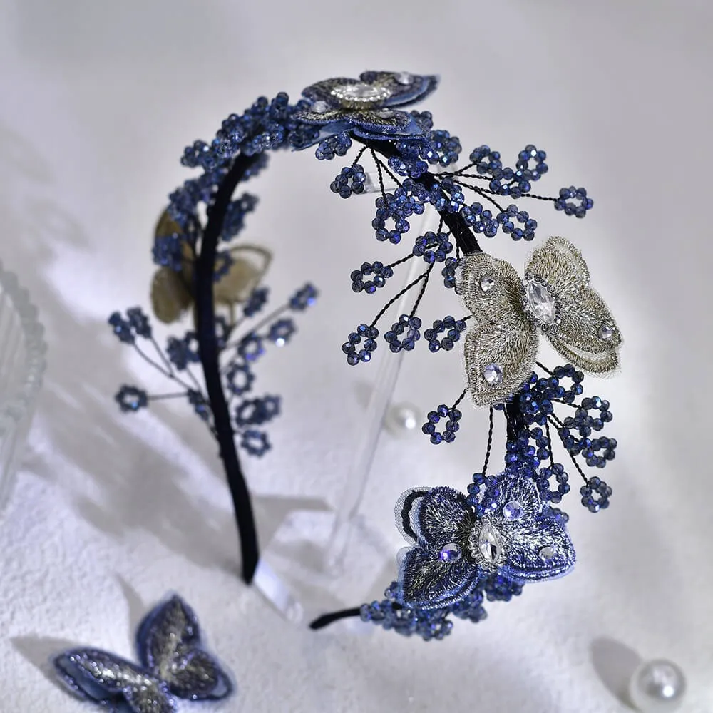 Crystal Butterfly Jeweled Headband WA208